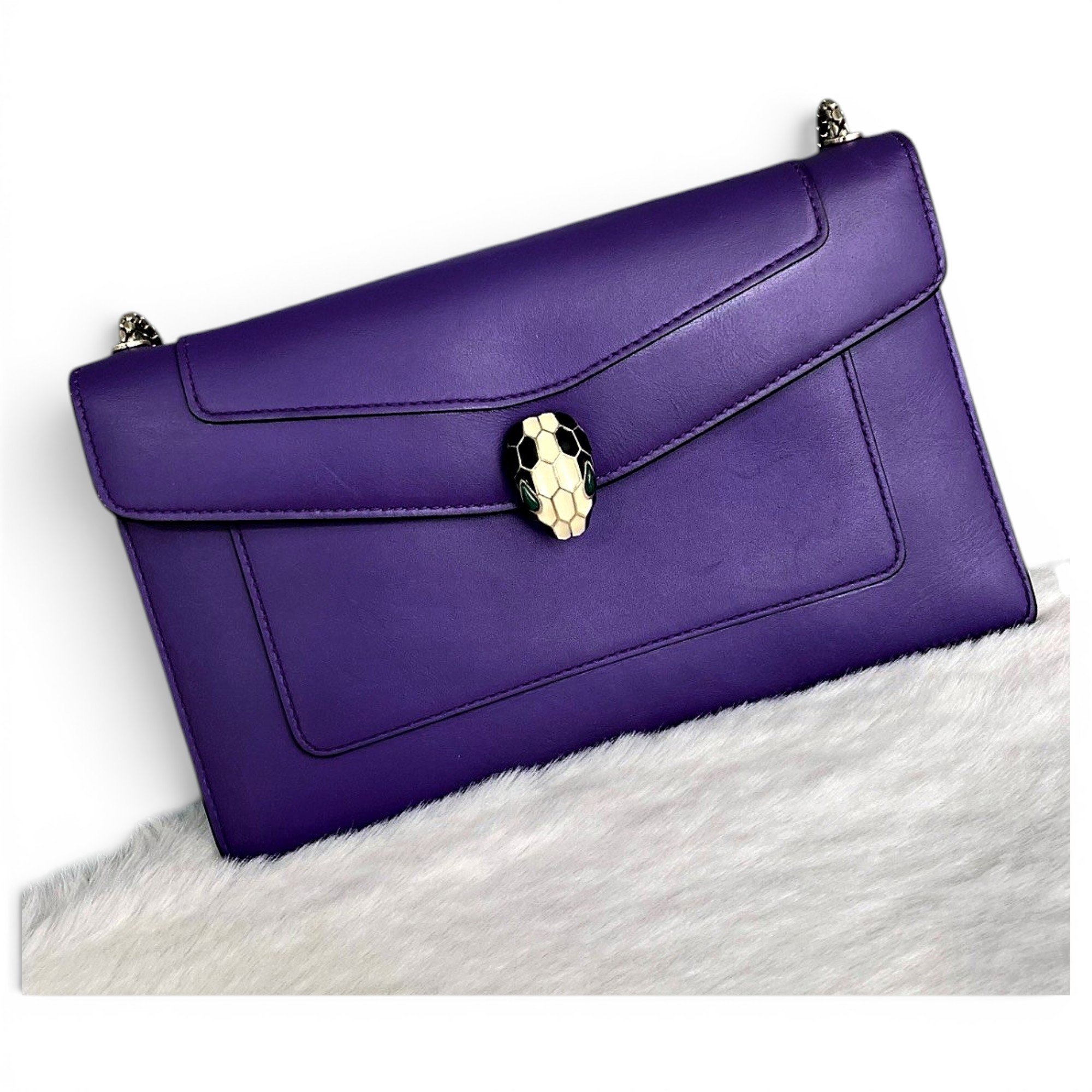 Serpenti leather handbag
