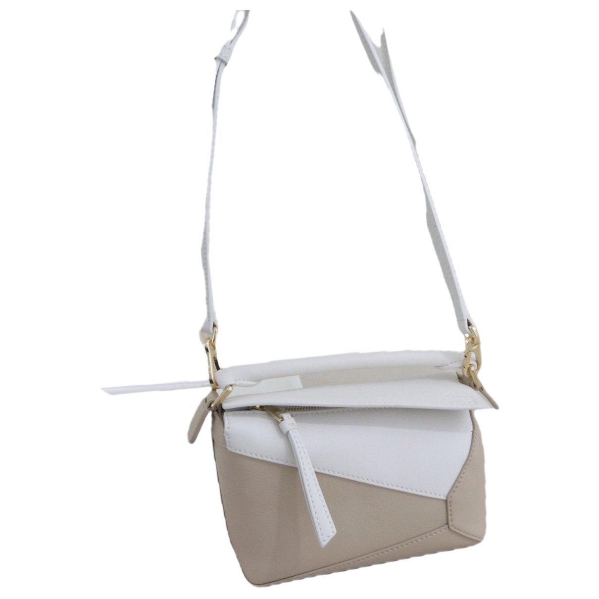 Puzzle leather handbag