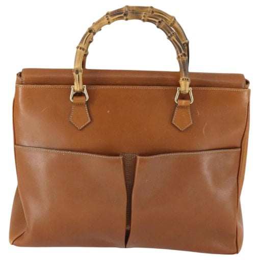 Bamboo leather handbag