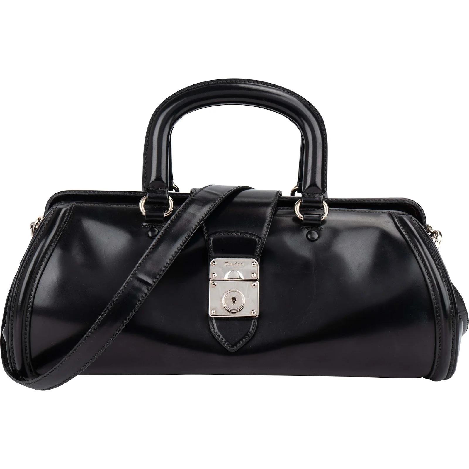 Matelassé patent leather crossbody bag