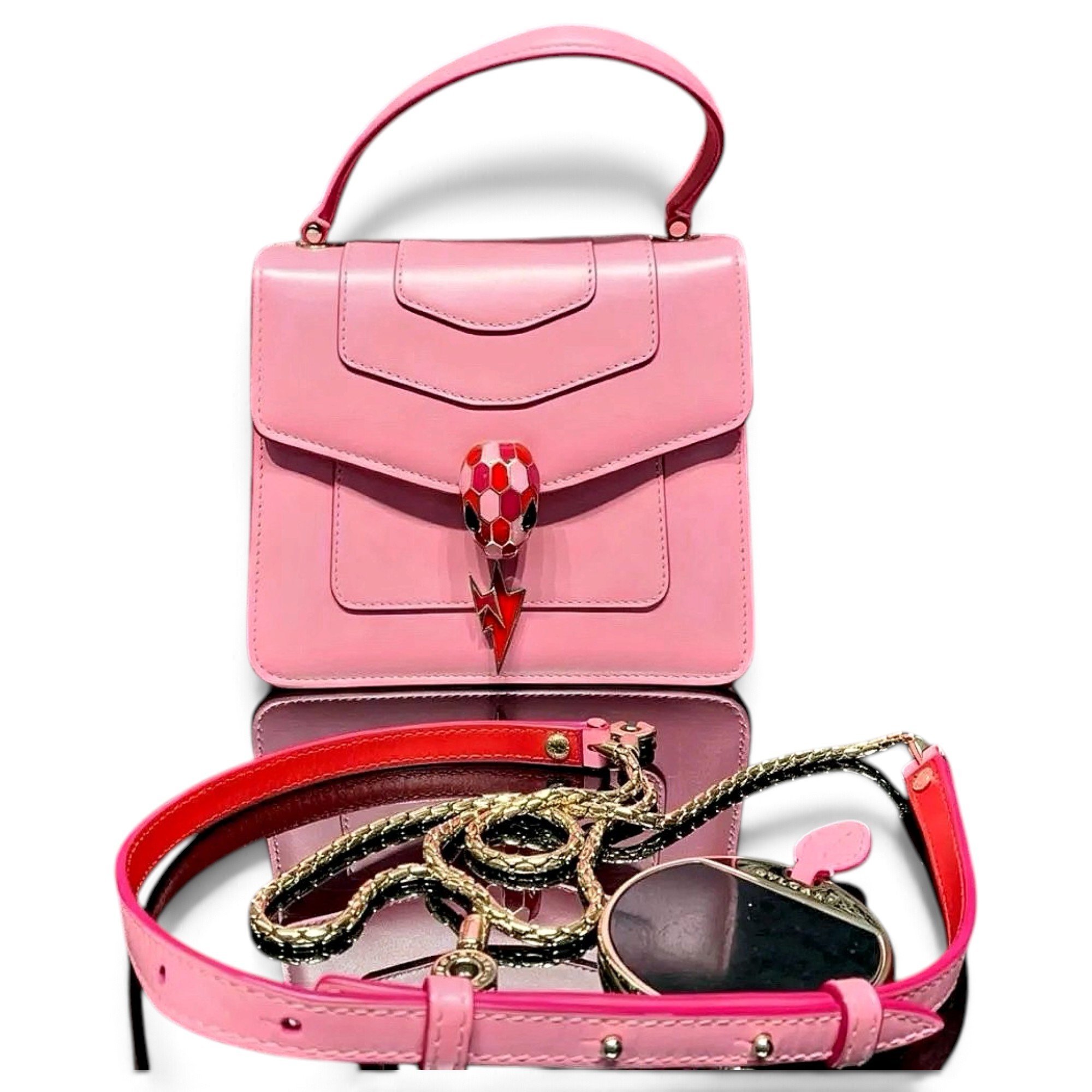Serpenti leather handbag