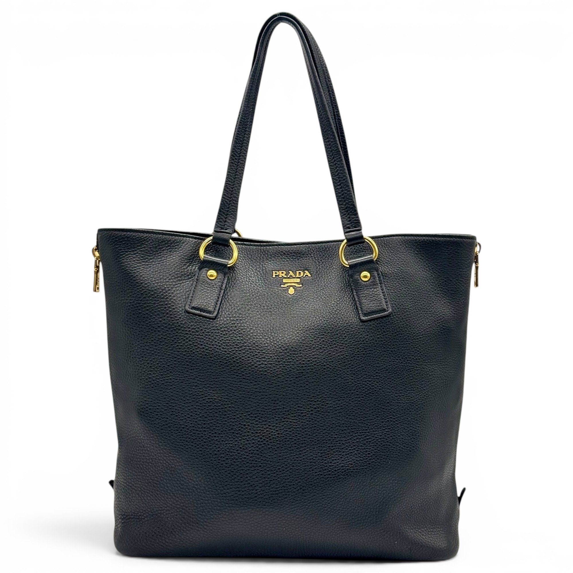 Double leather handbag