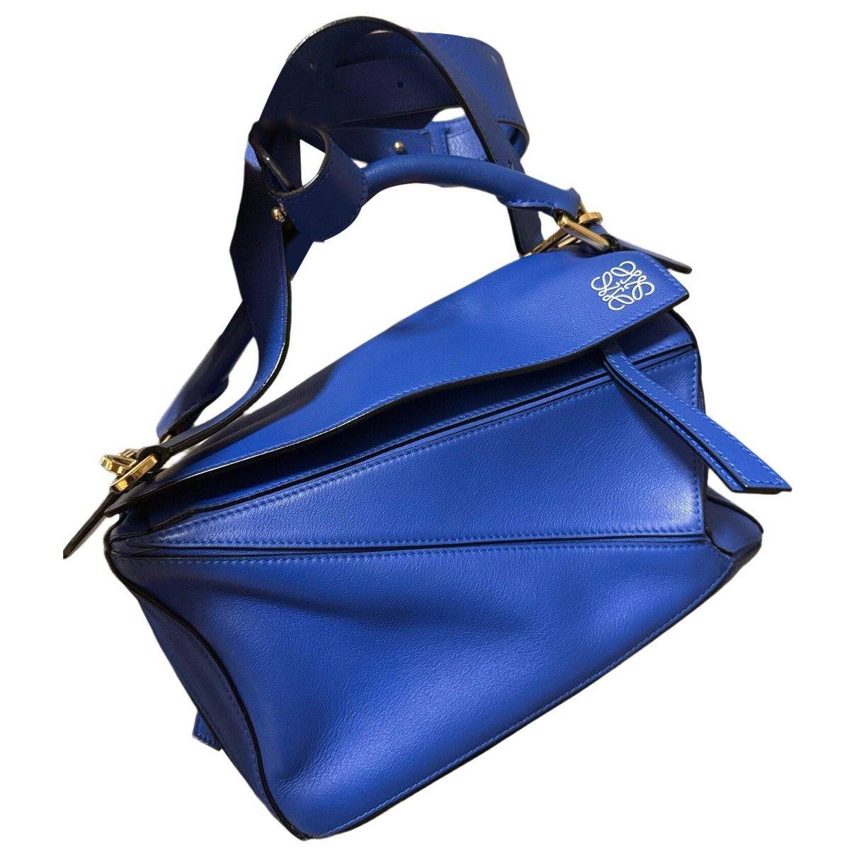 Puzzle leather handbag