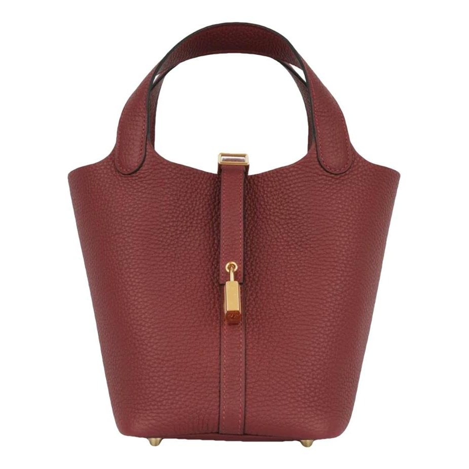 Hermes Picotin 18 Handbag Rouge H Togo Leather