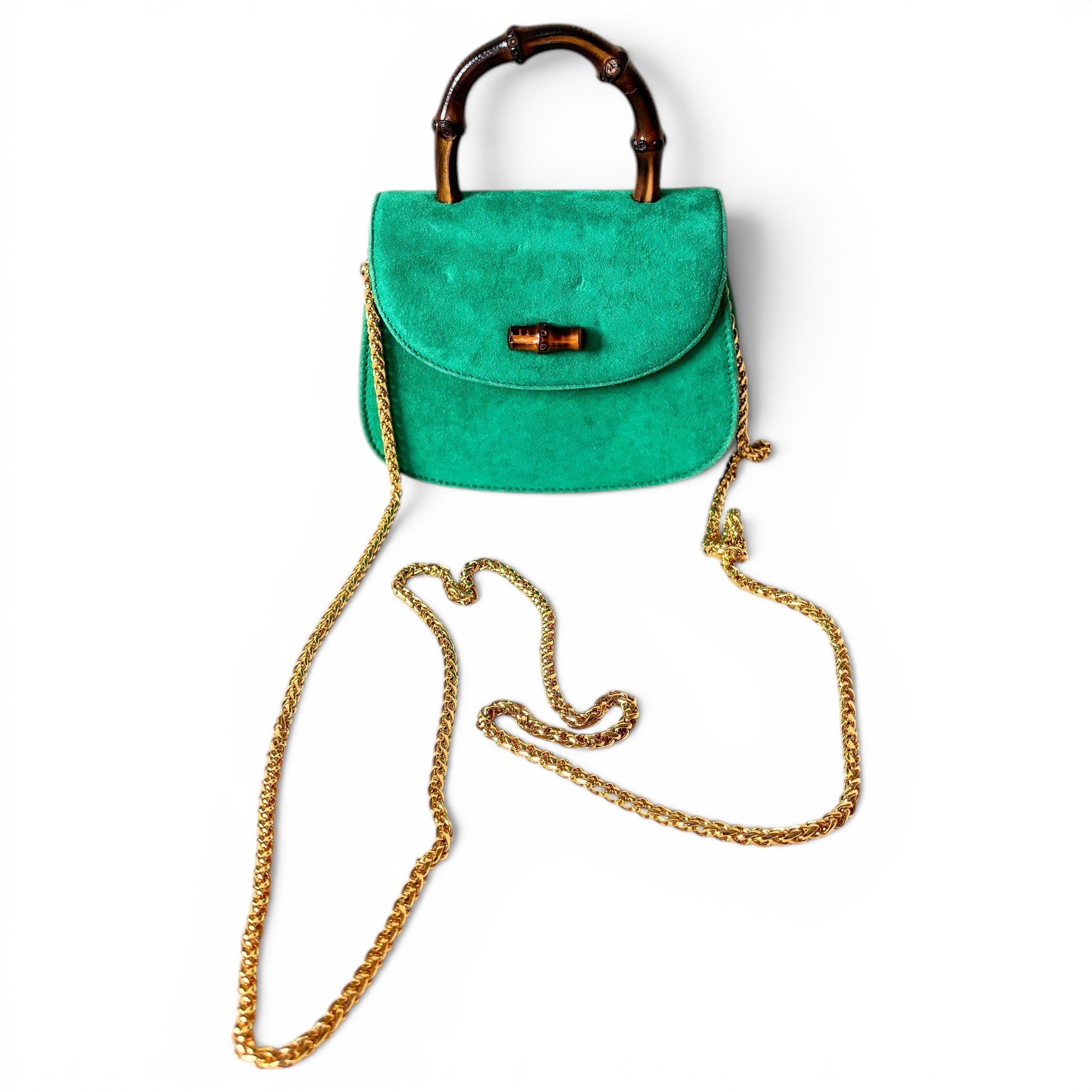 Bamboo leather handbag