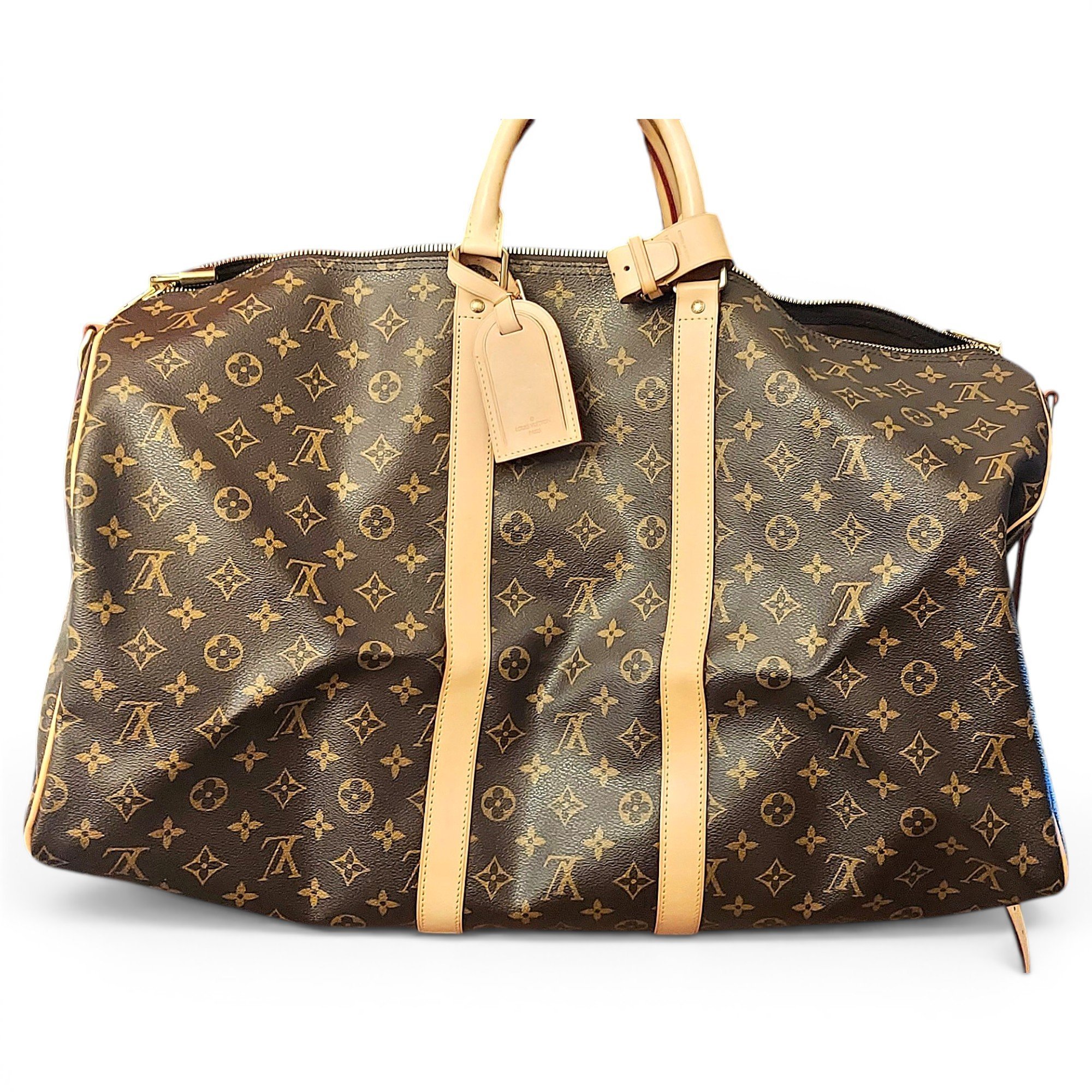 Keepall leather travel bag