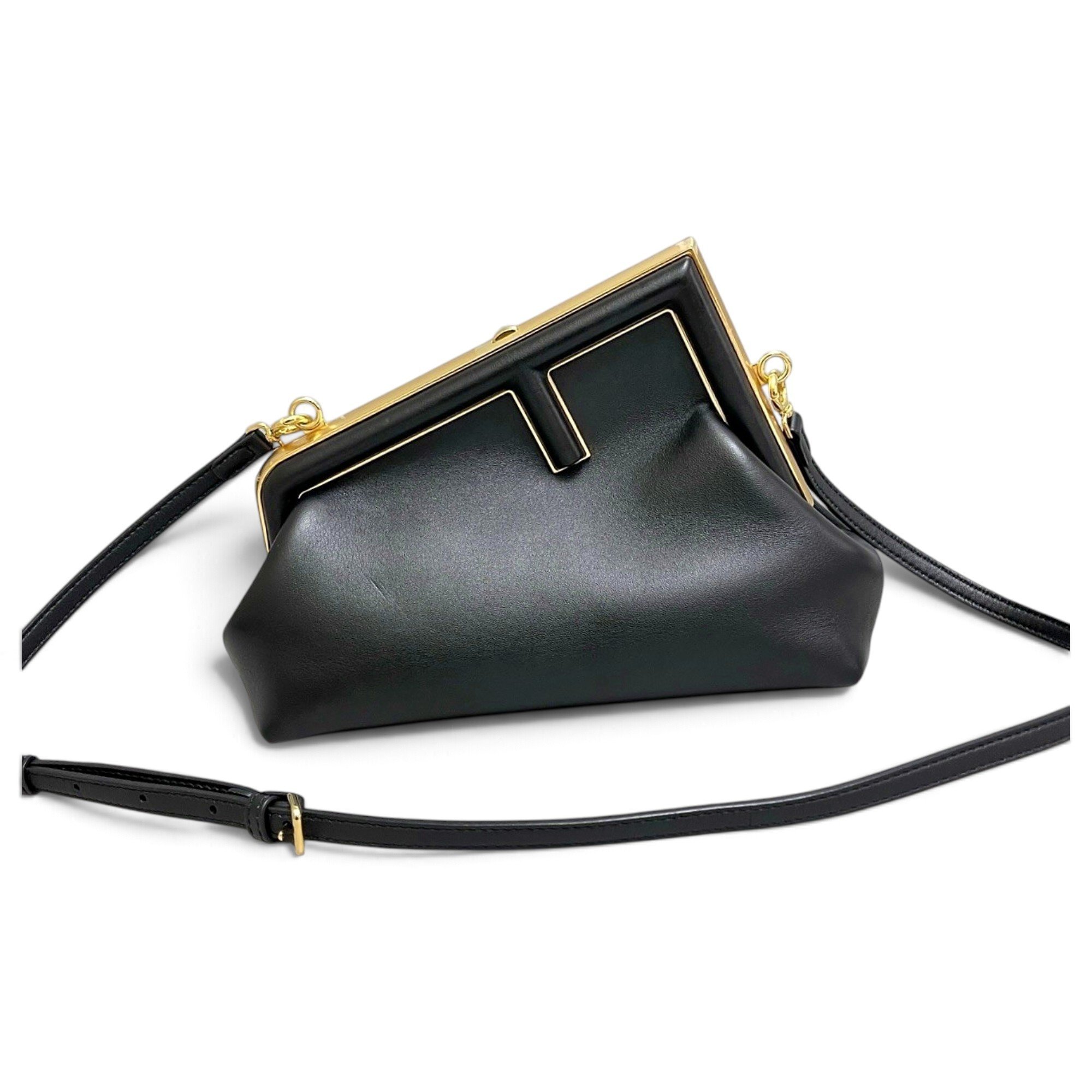 First leather handbag