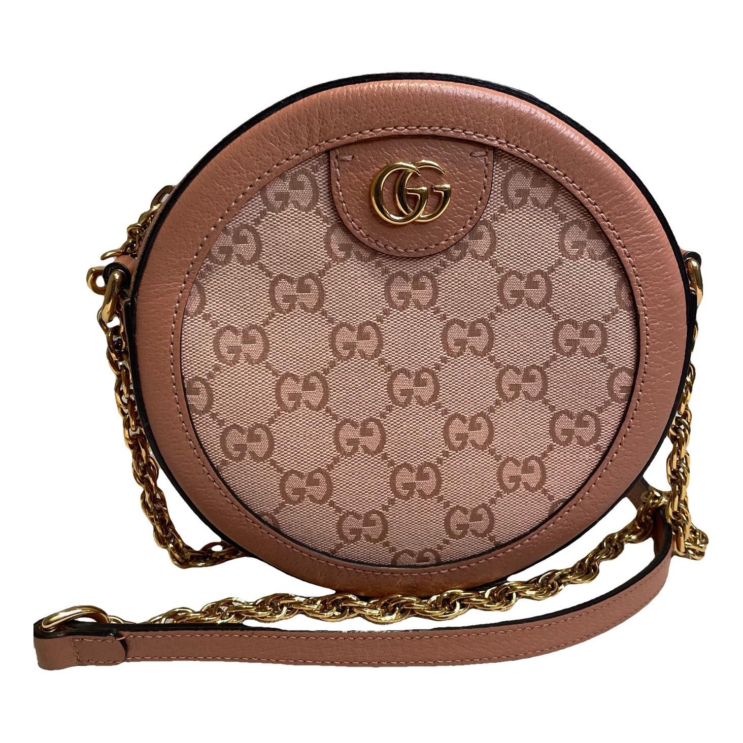 Ophidia Round leather crossbody bag