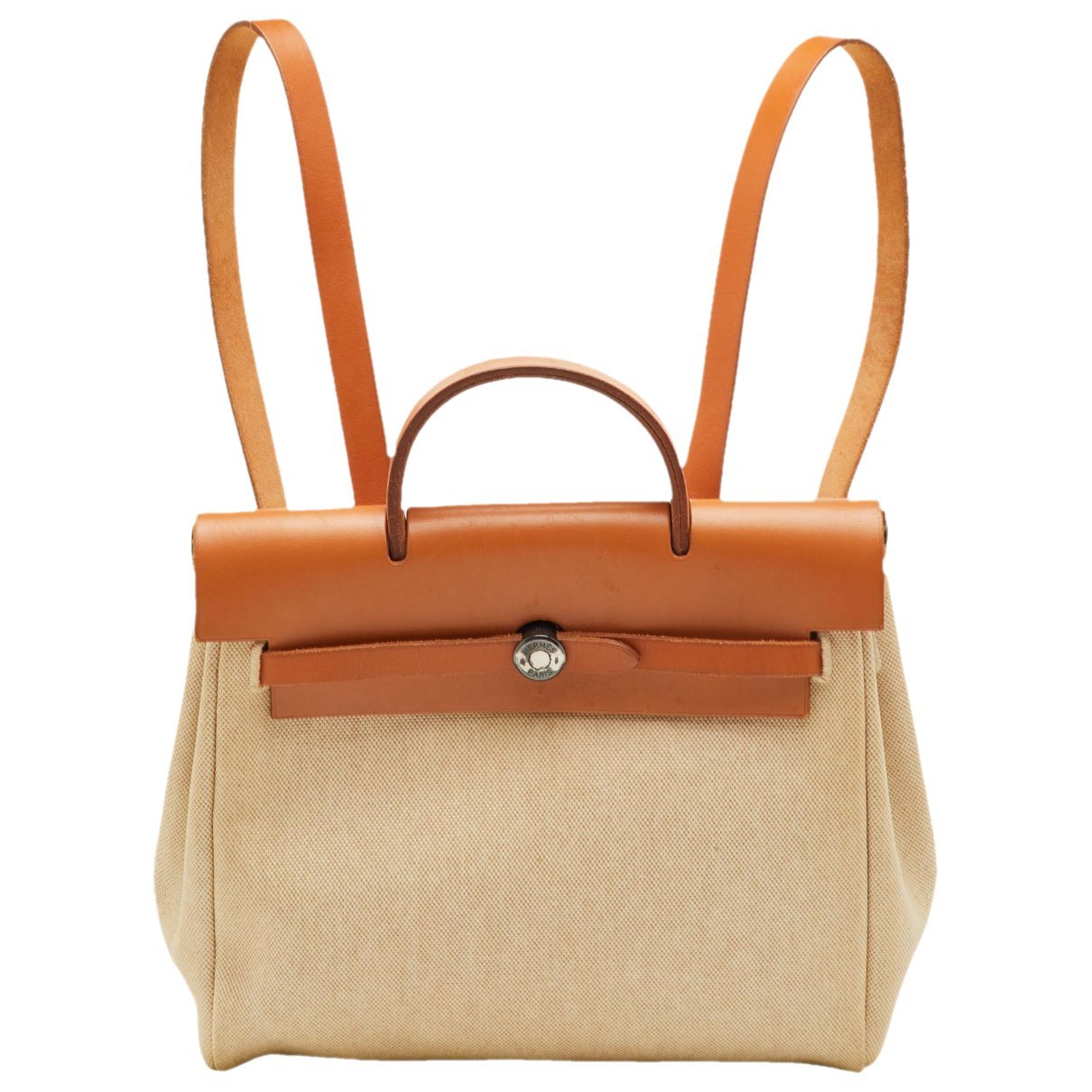 Hermes Herbag Handbag Ecru Vache Leather