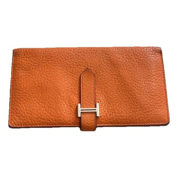 Hermes Dogon leather clutch bag