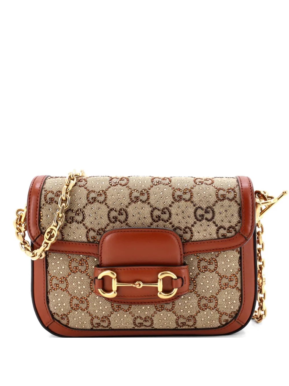 Horsebit 1955 Crystal Embellished GG Canvas Mini shoulder bag