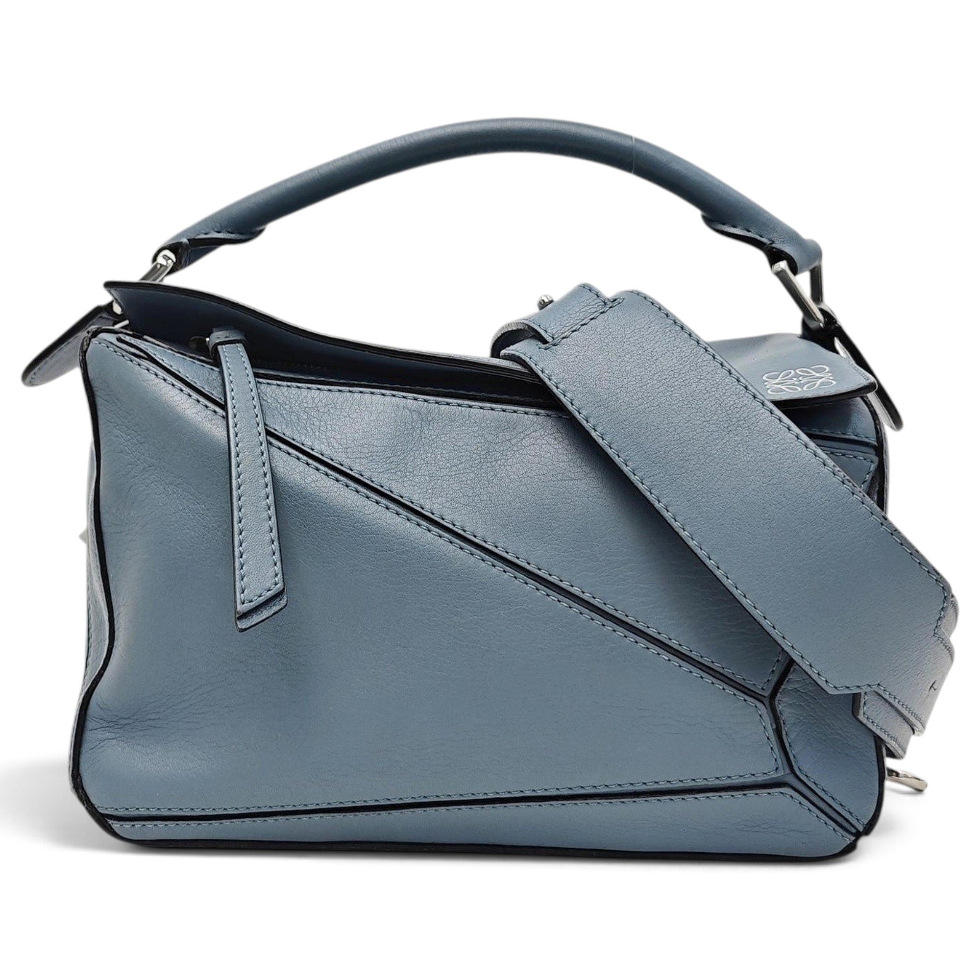 Puzzle leather handbag
