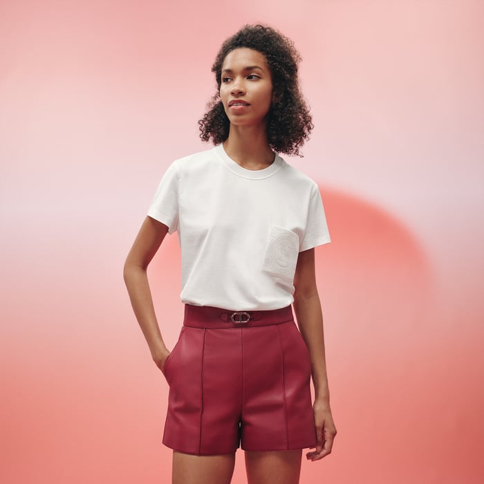 Blanc Embroidered Pocket T-shirt
