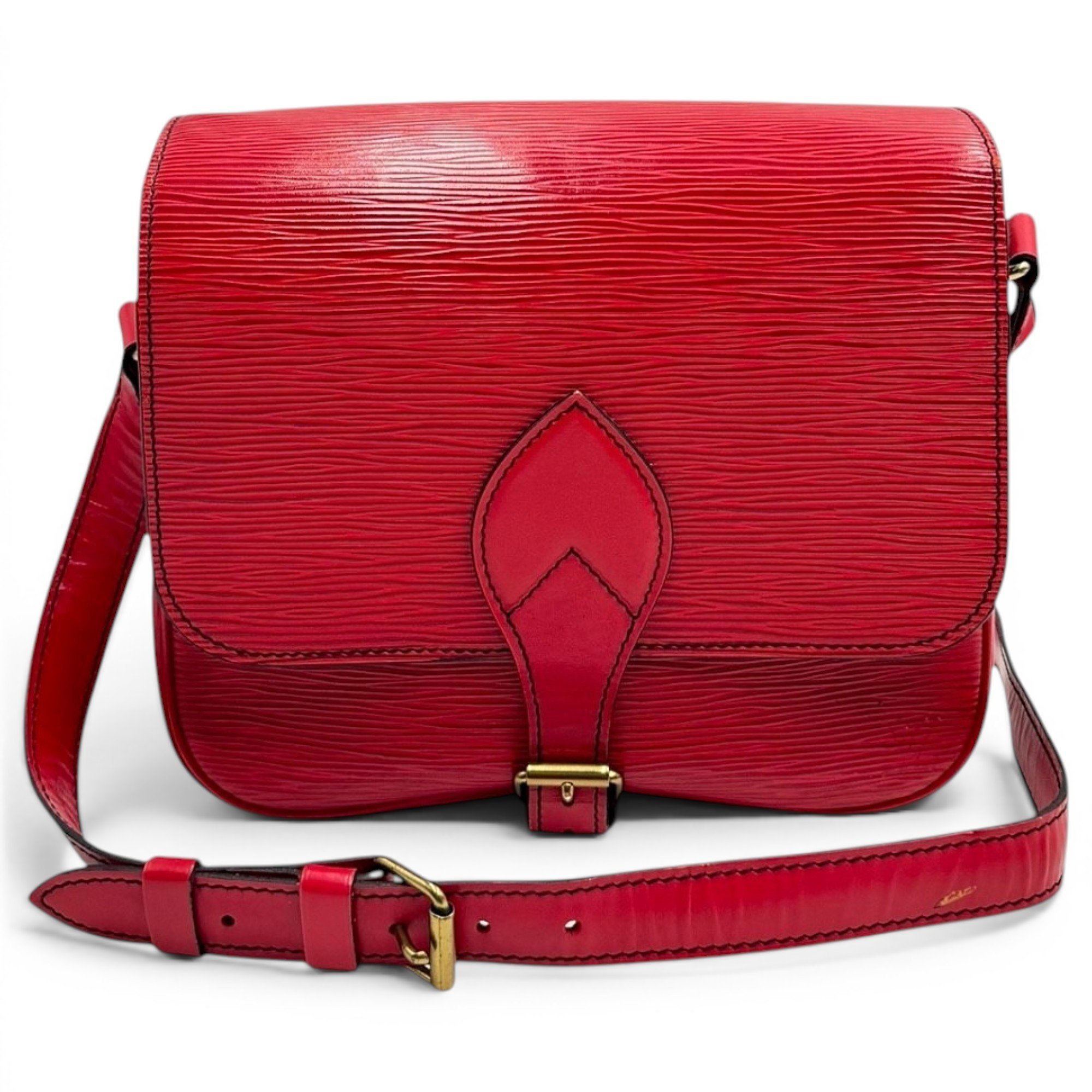 Cartouchière leather crossbody bag