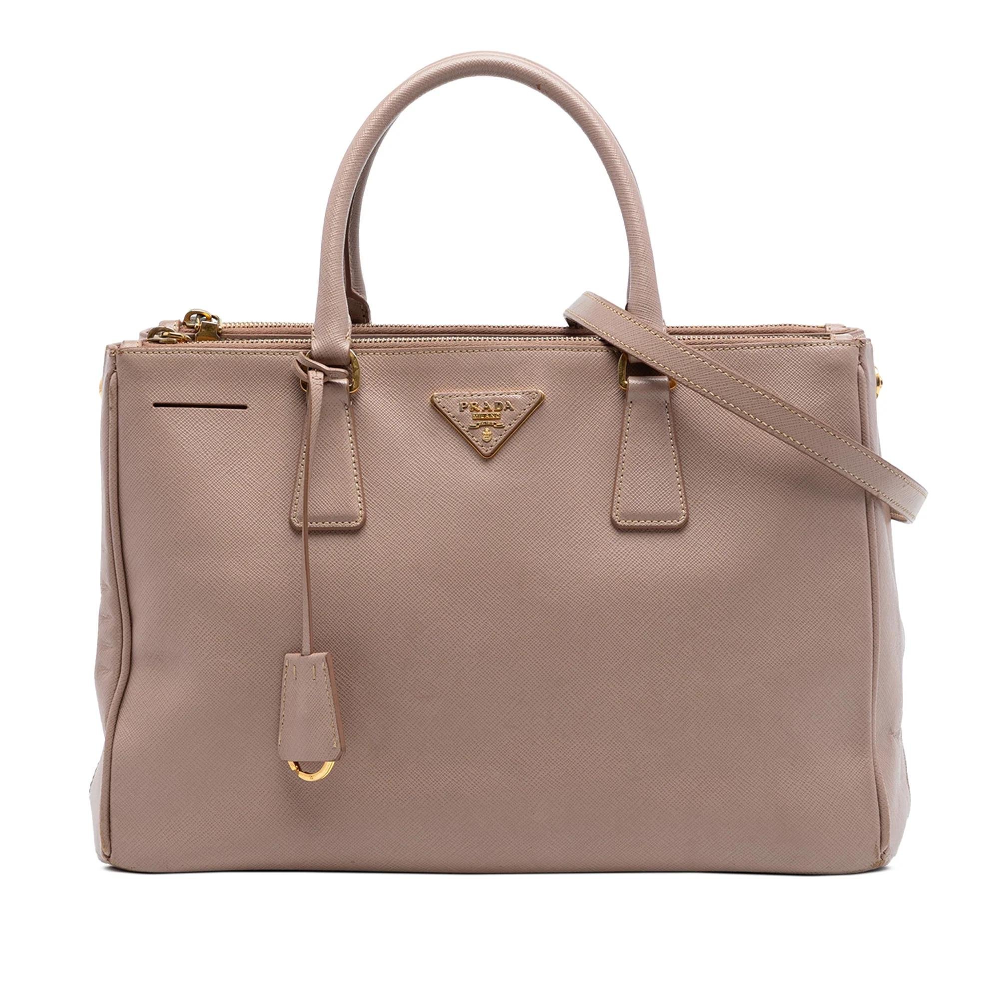 Double leather satchel