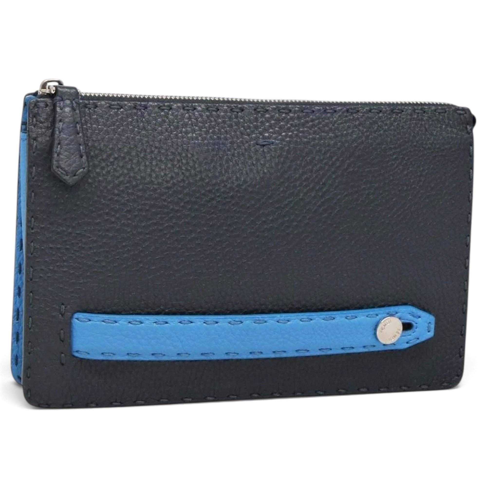 Leather clutch bag