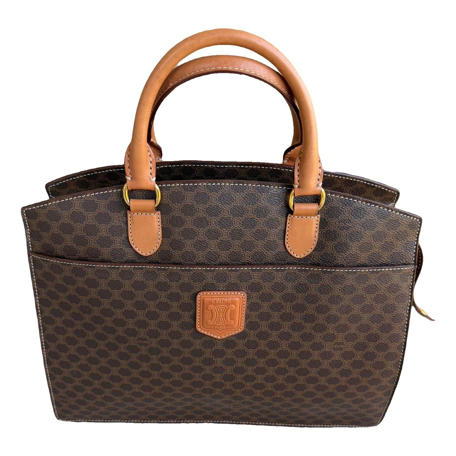Triomphe leather tote