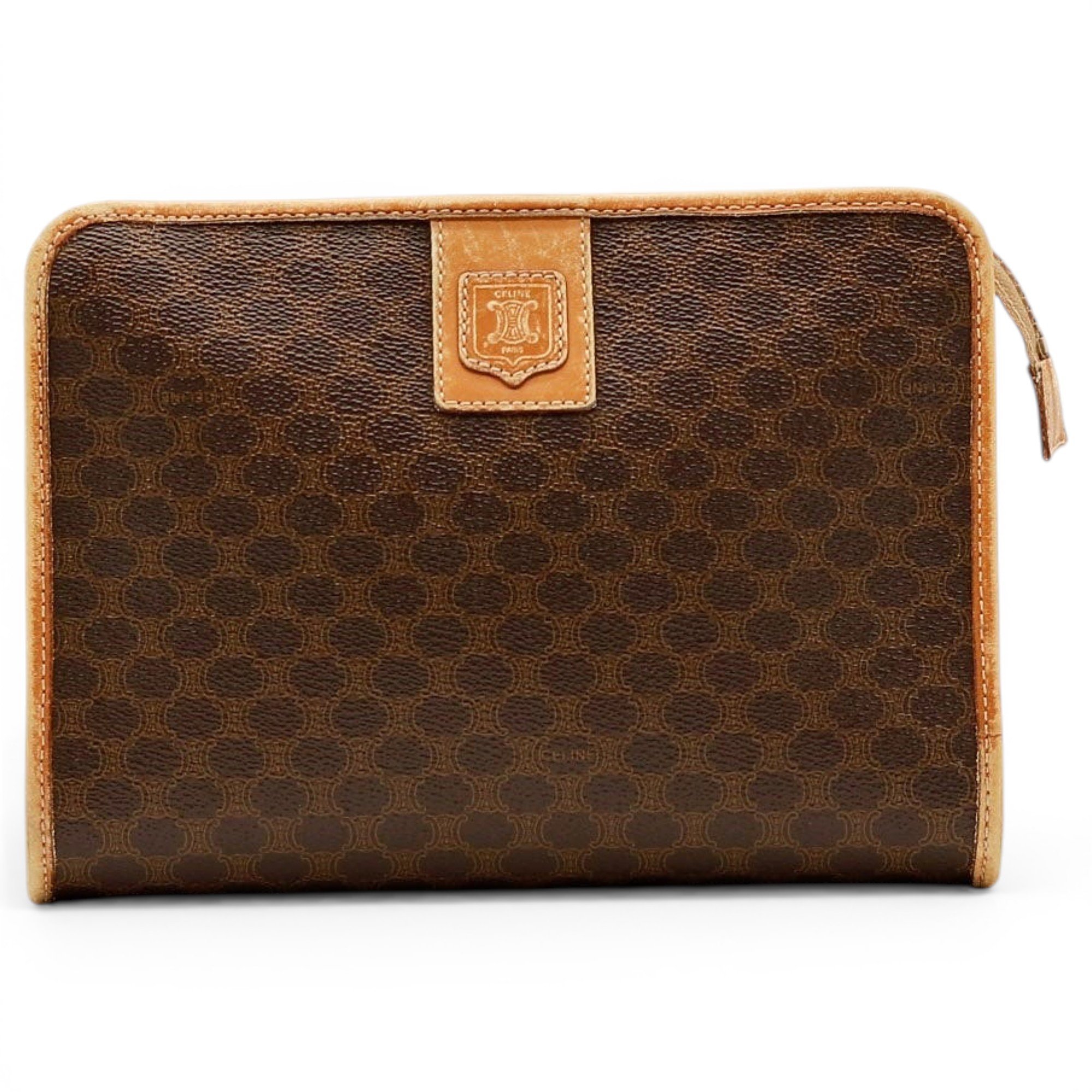 Triomphe Vintage cloth clutch bag