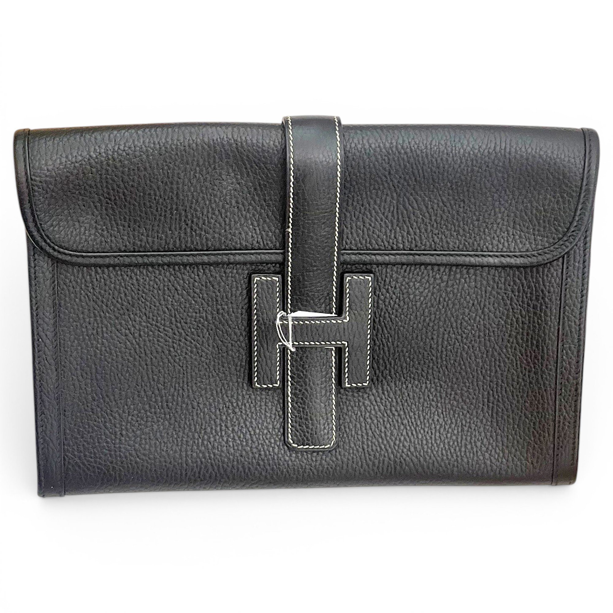 Jige leather clutch bag
