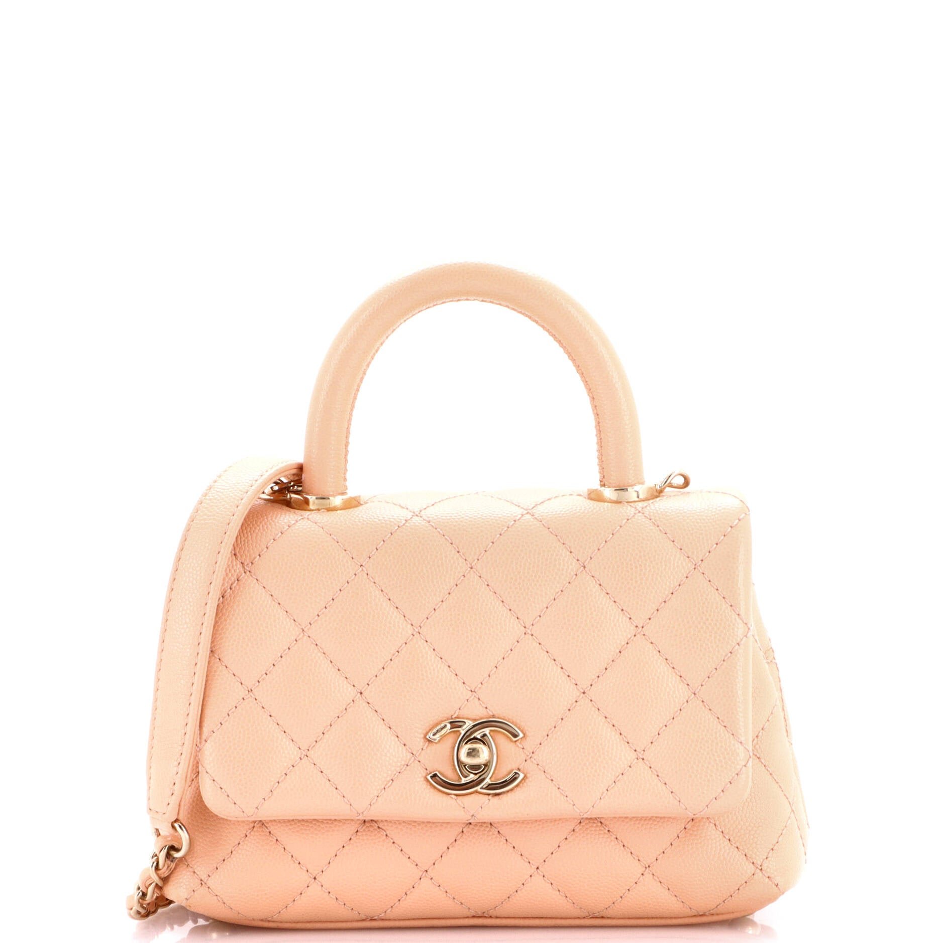 Coco Top Handle Bag Quilted Caviar Extra Mini