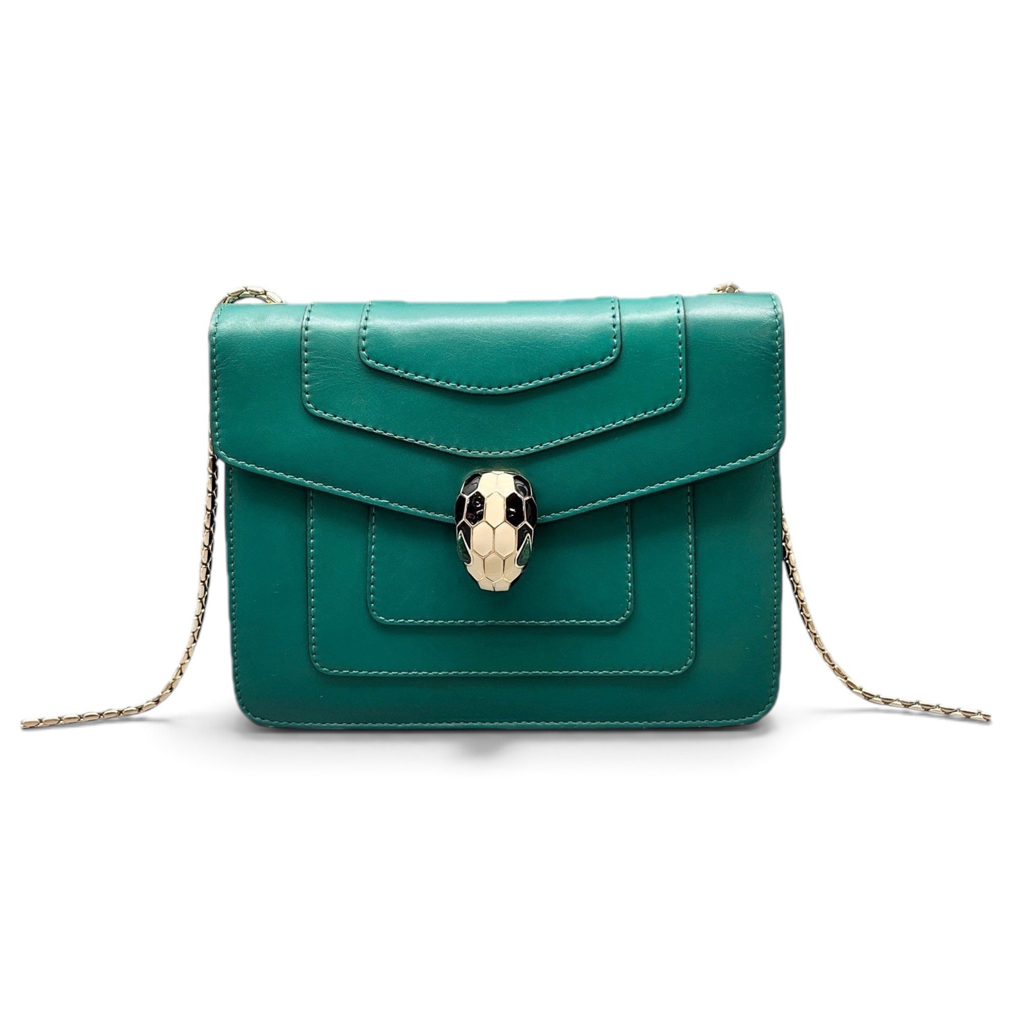 Serpenti leather handbag