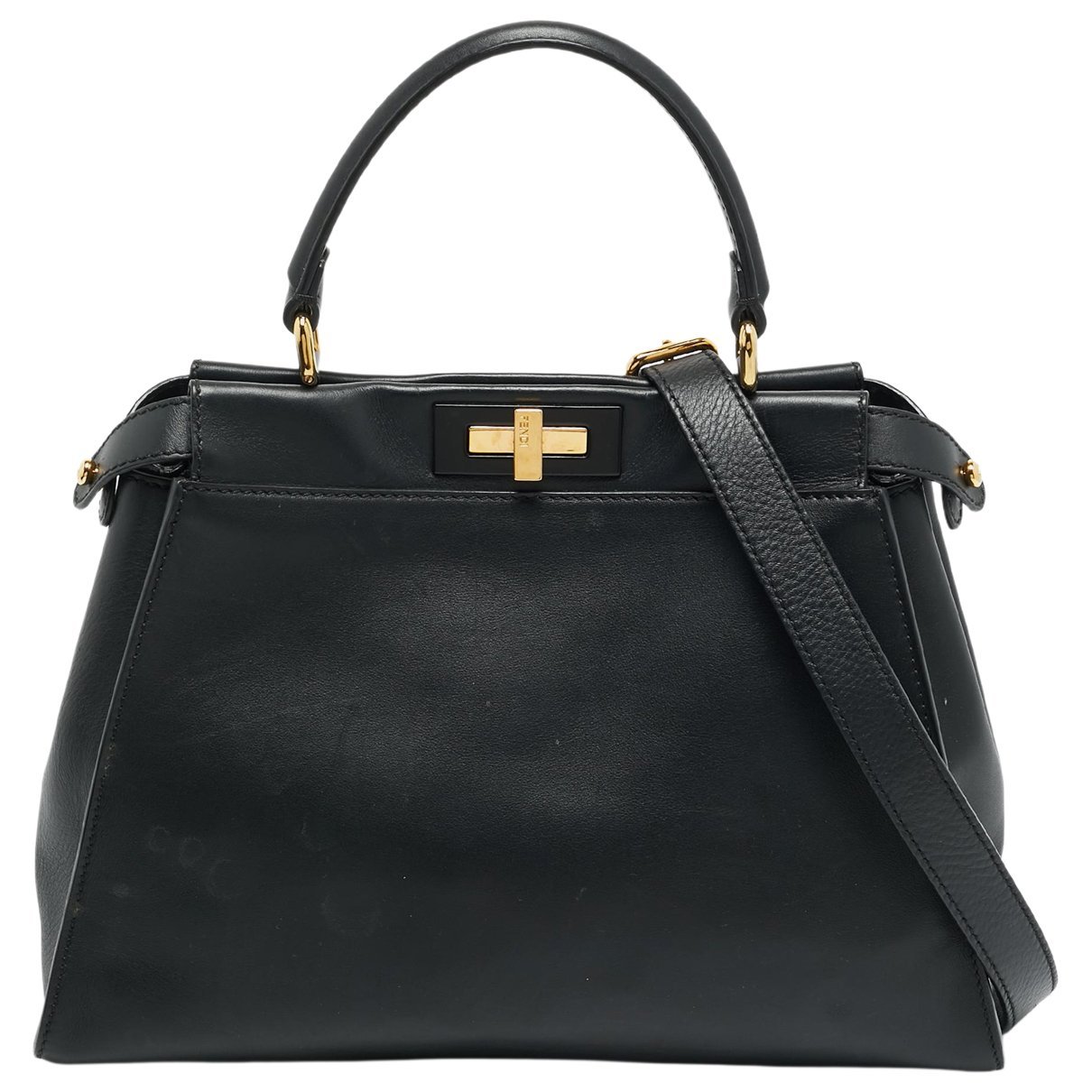 Peekaboo leather satchel