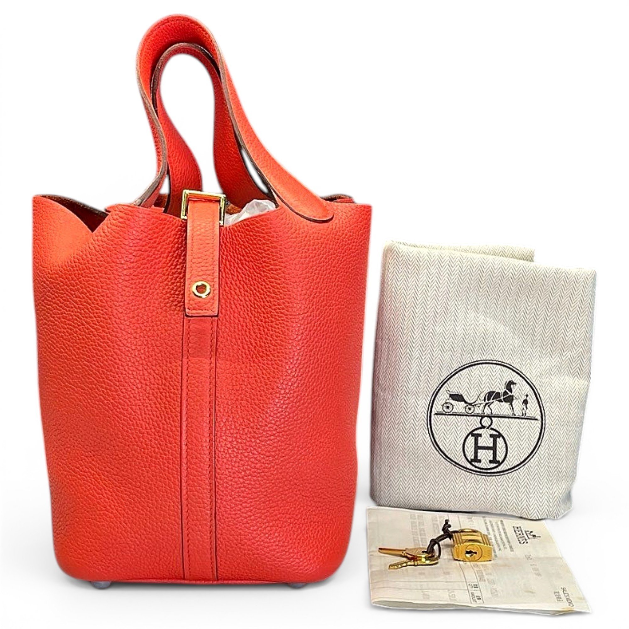Picotin leather handbag