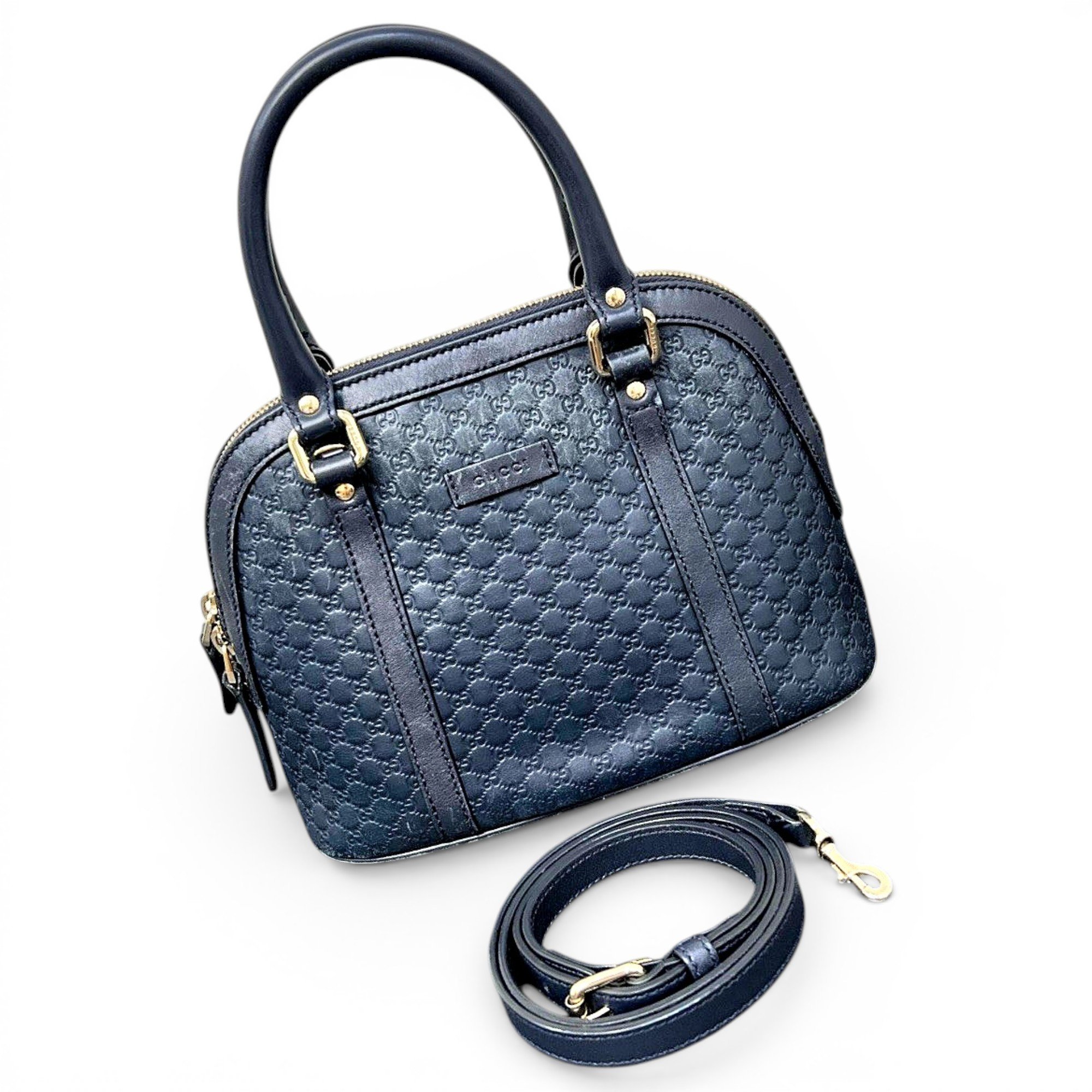 Dôme leather handbag