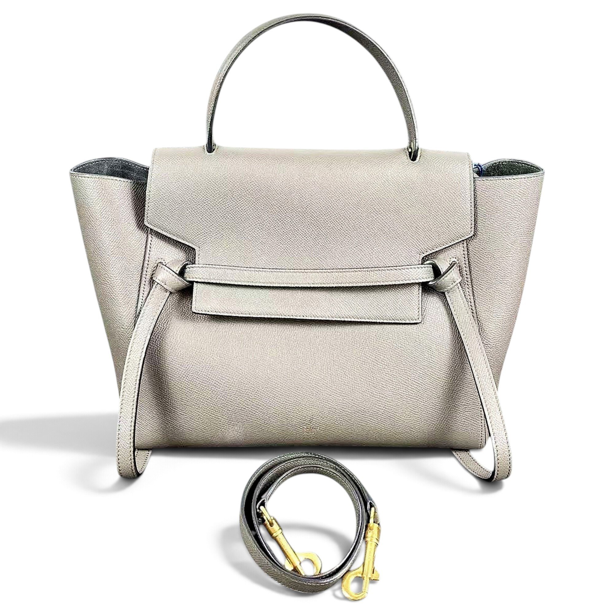 Belt leather handbag