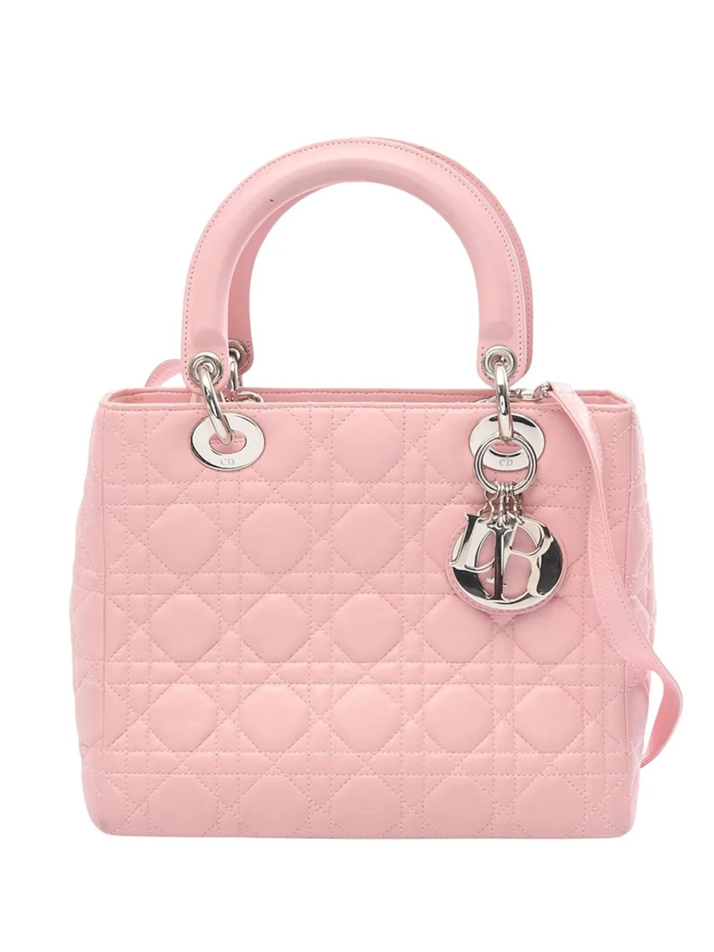 2010-2026 Dior LADY DIOR Christian Dior Medium 2-Way Bag leather Pink Used Women handbag