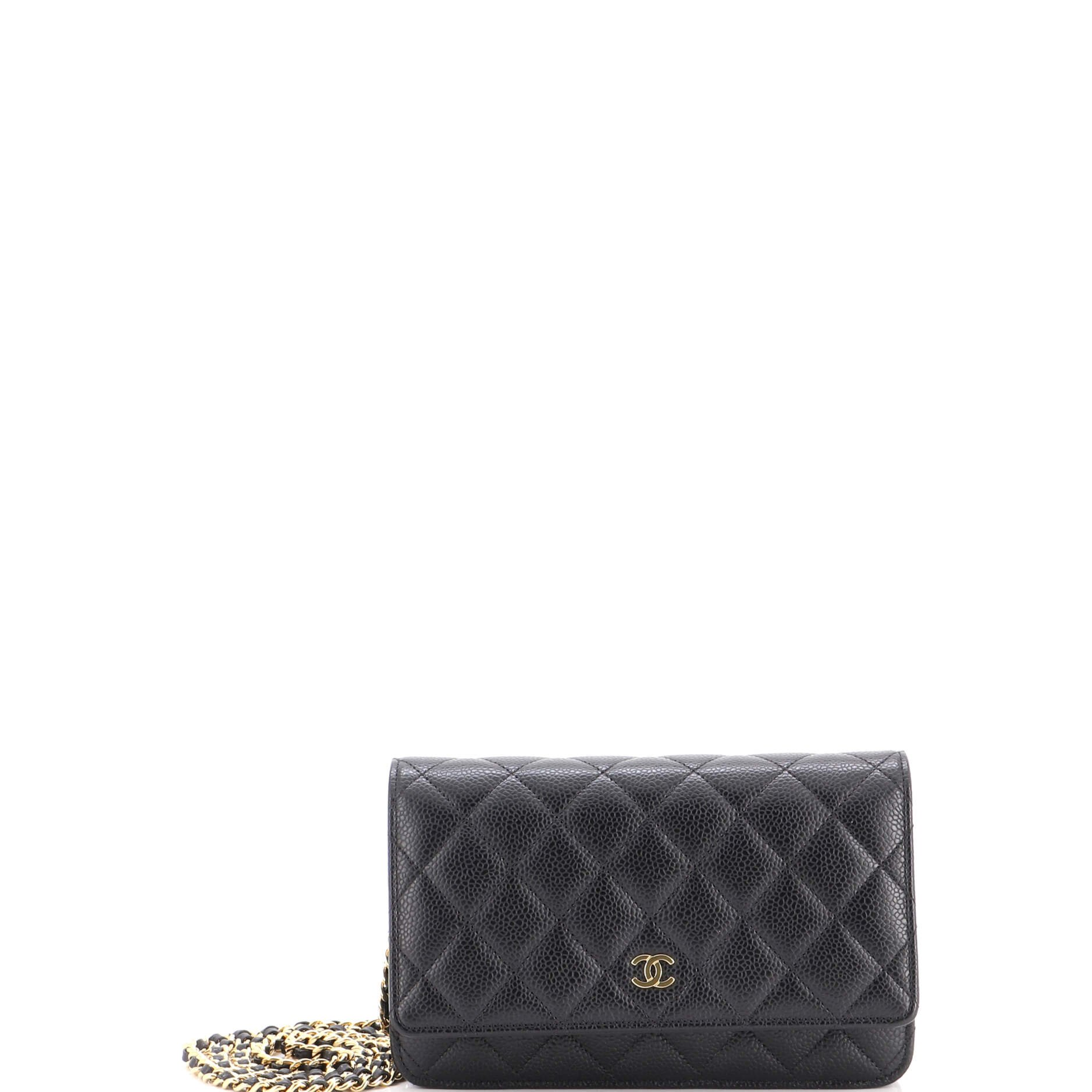 Wallet on Chain Quilted Caviar