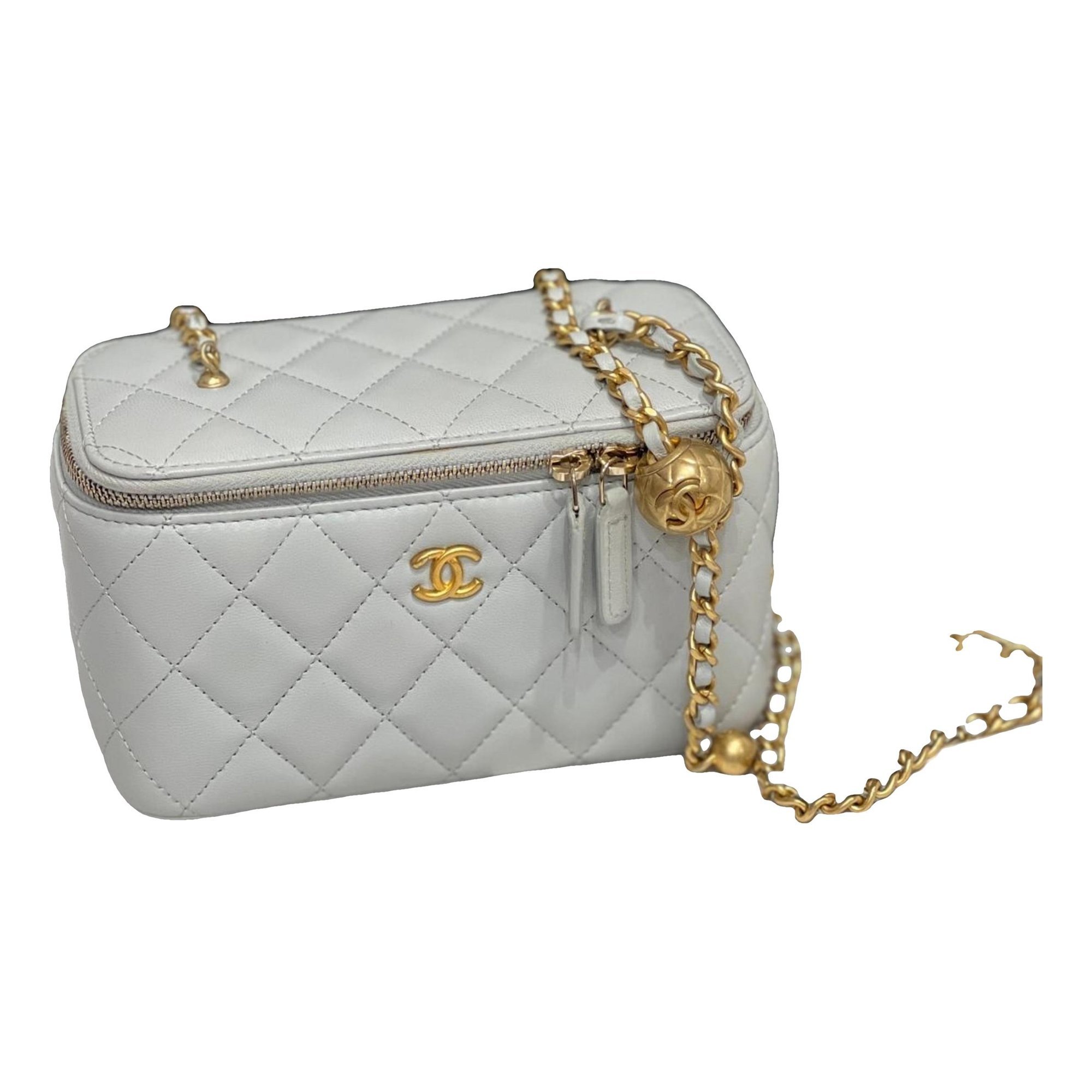 Vanity leather handbag