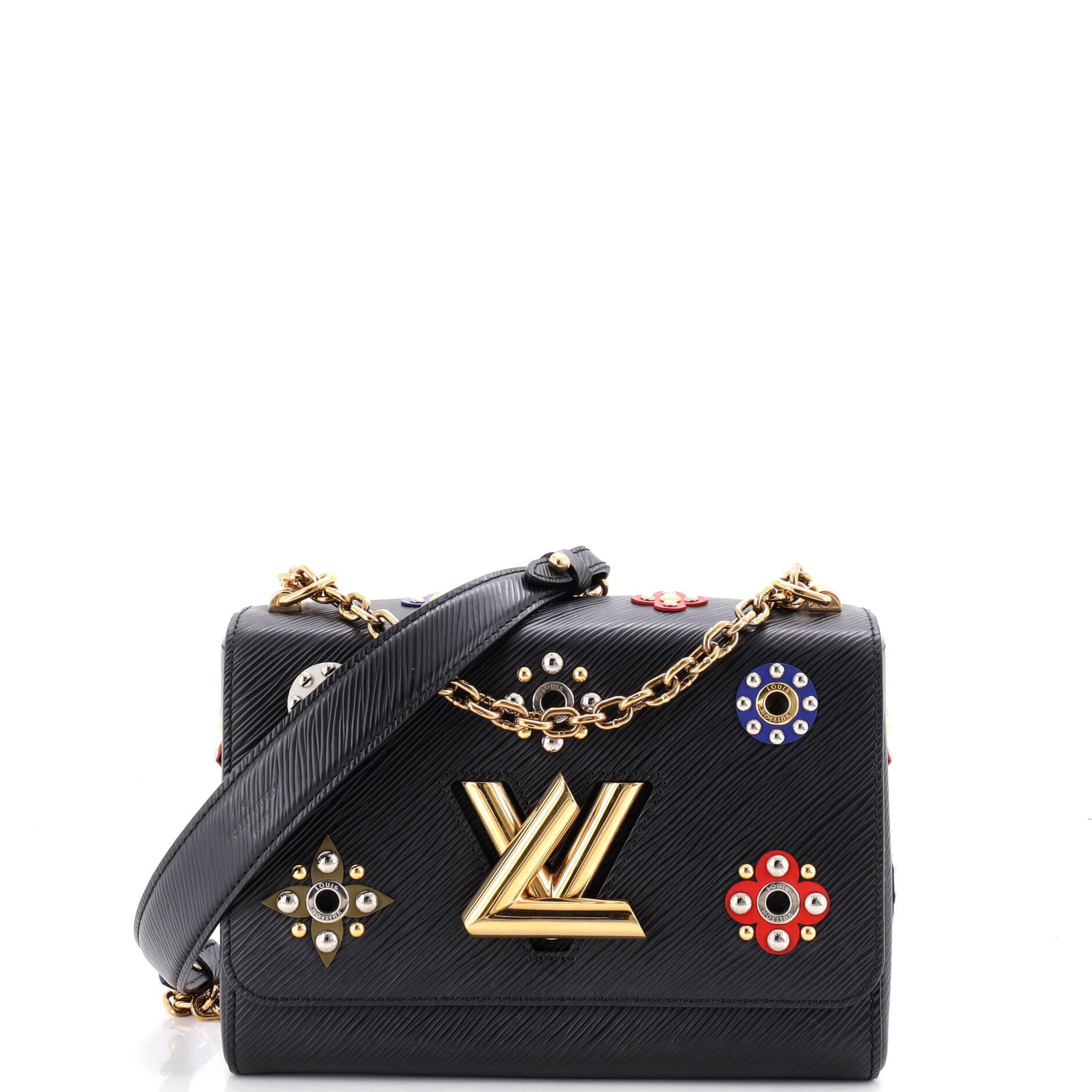 Twist Handbag Limited Edition Flower Embellished Epi Leather MM