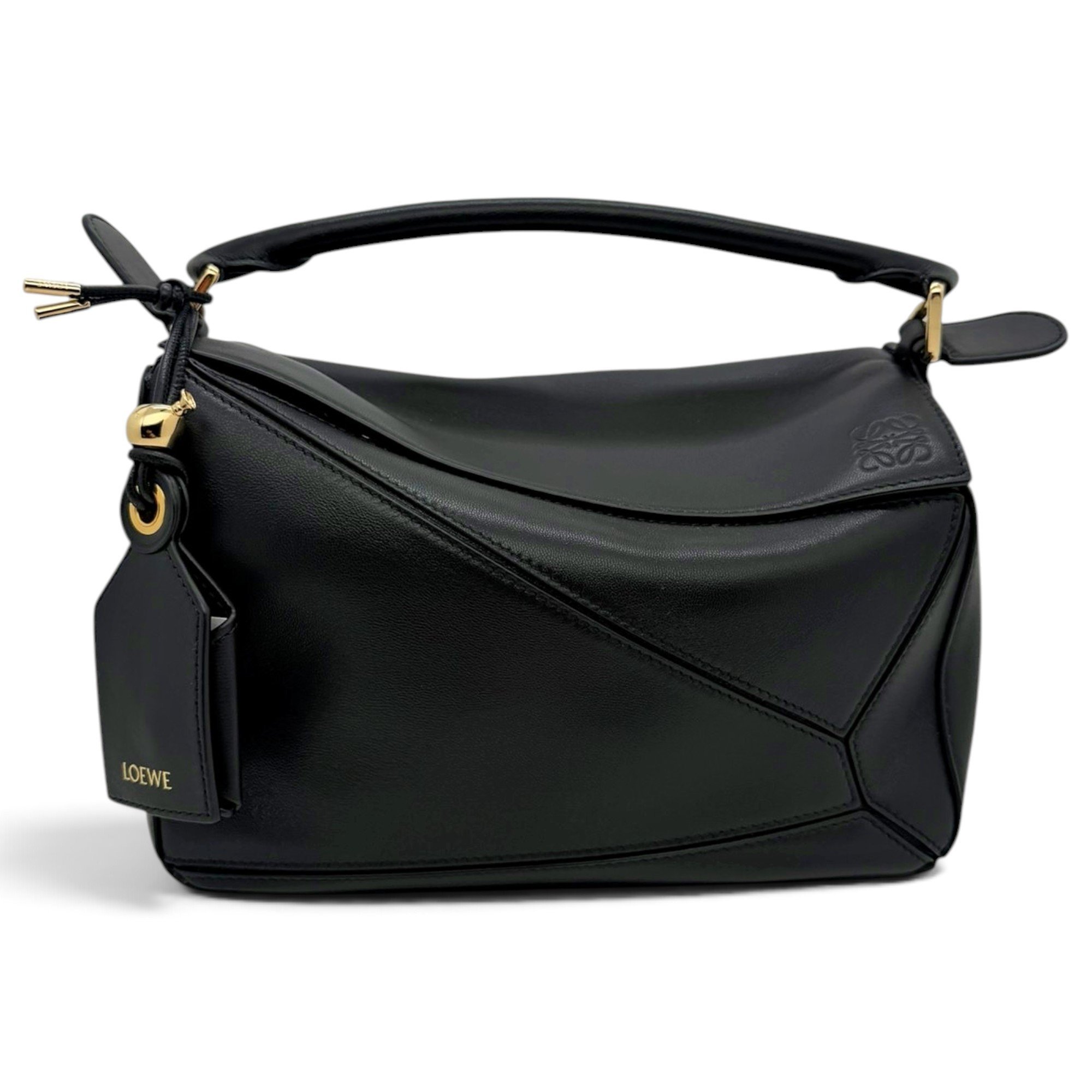 Puzzle leather handbag