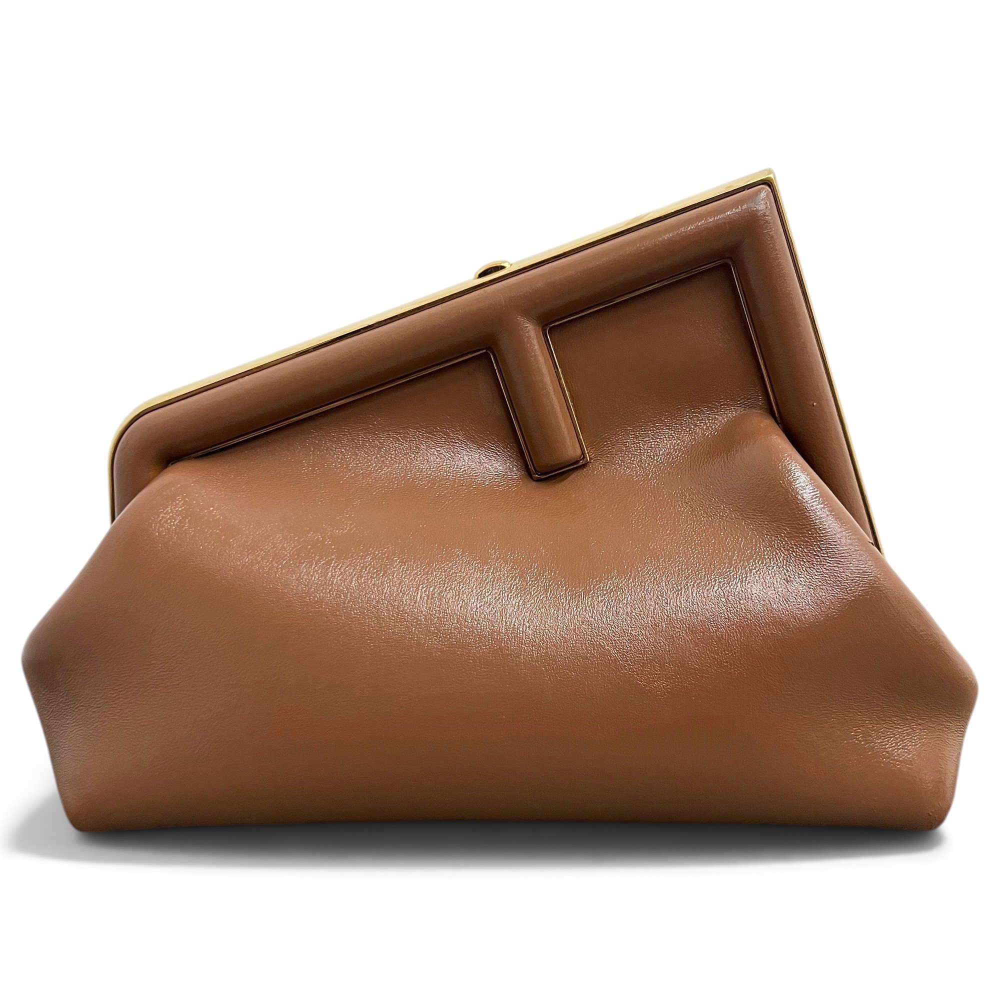 Leather clutch bag