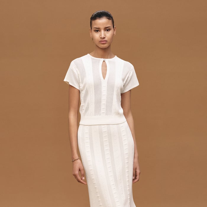 Blanc Céramique Short-sleeve Sweater