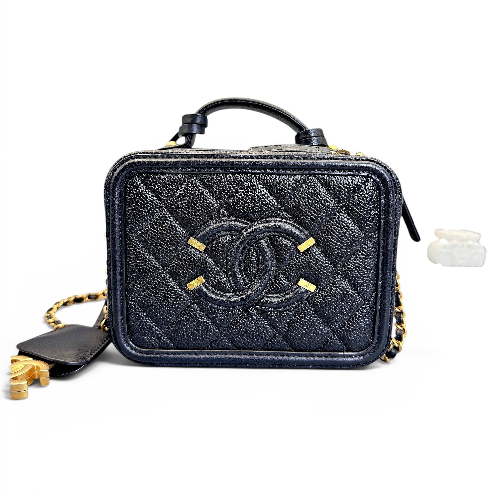 Vanity leather handbag