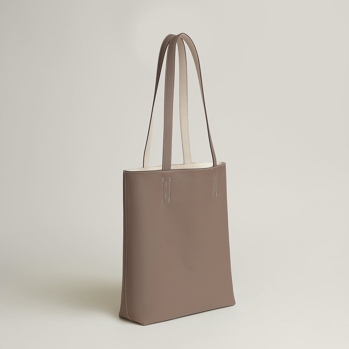 Hermès Neo Double Sens 35 bicolor bag Étoupe/Craie Swift Calfskin