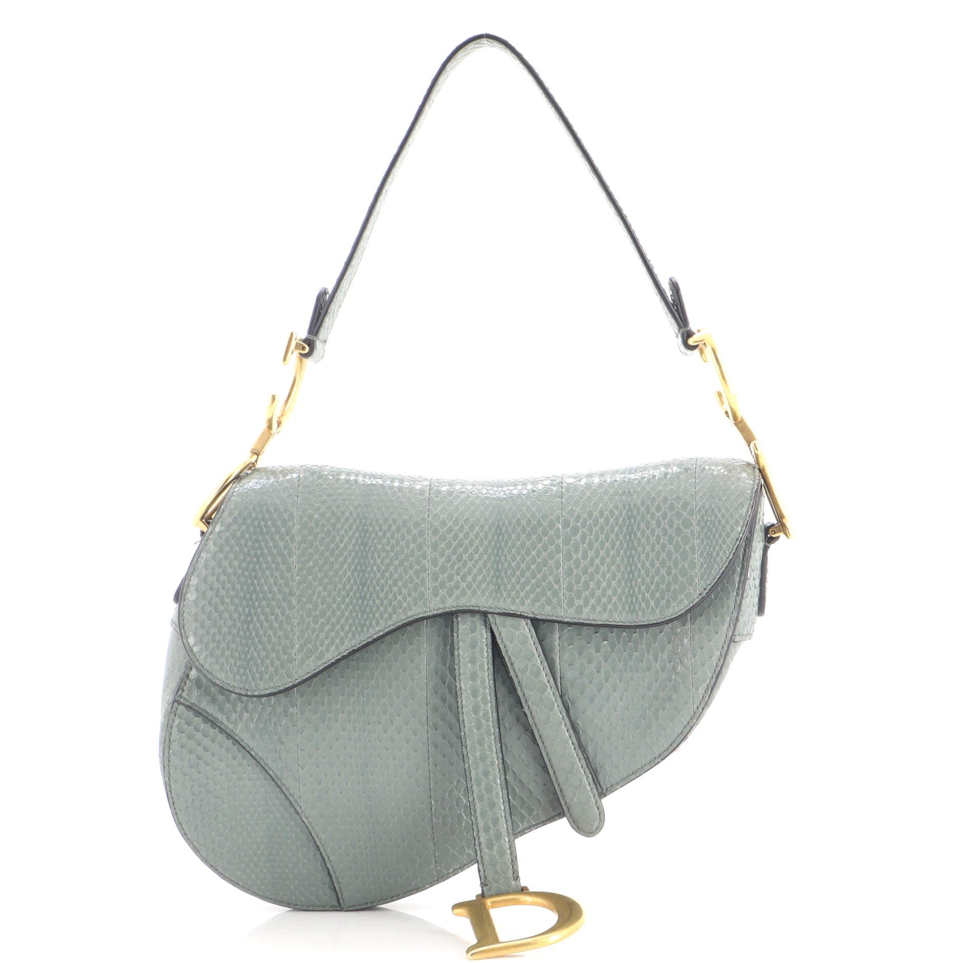 Saddle Handbag Python Medium