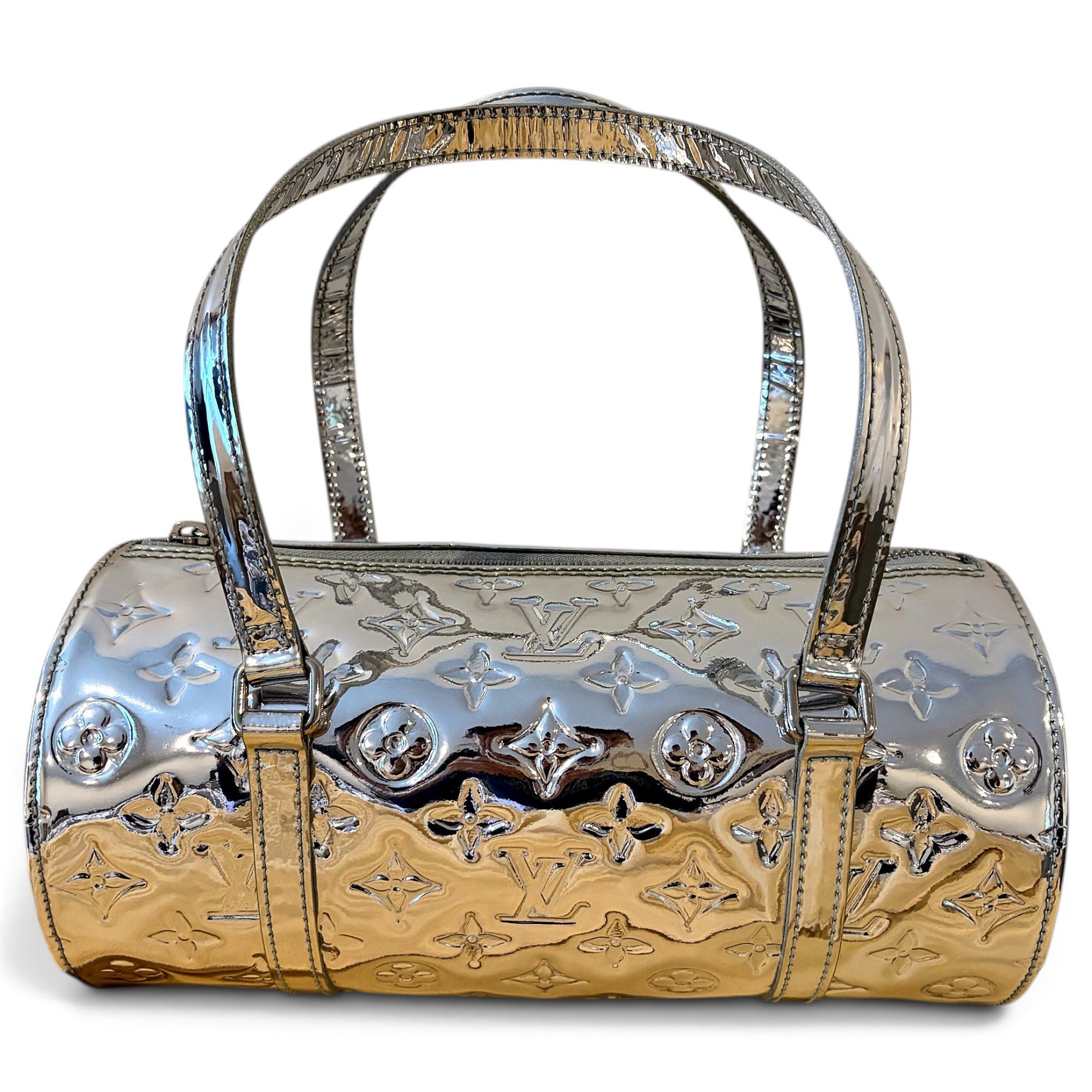 Papillon patent leather handbag