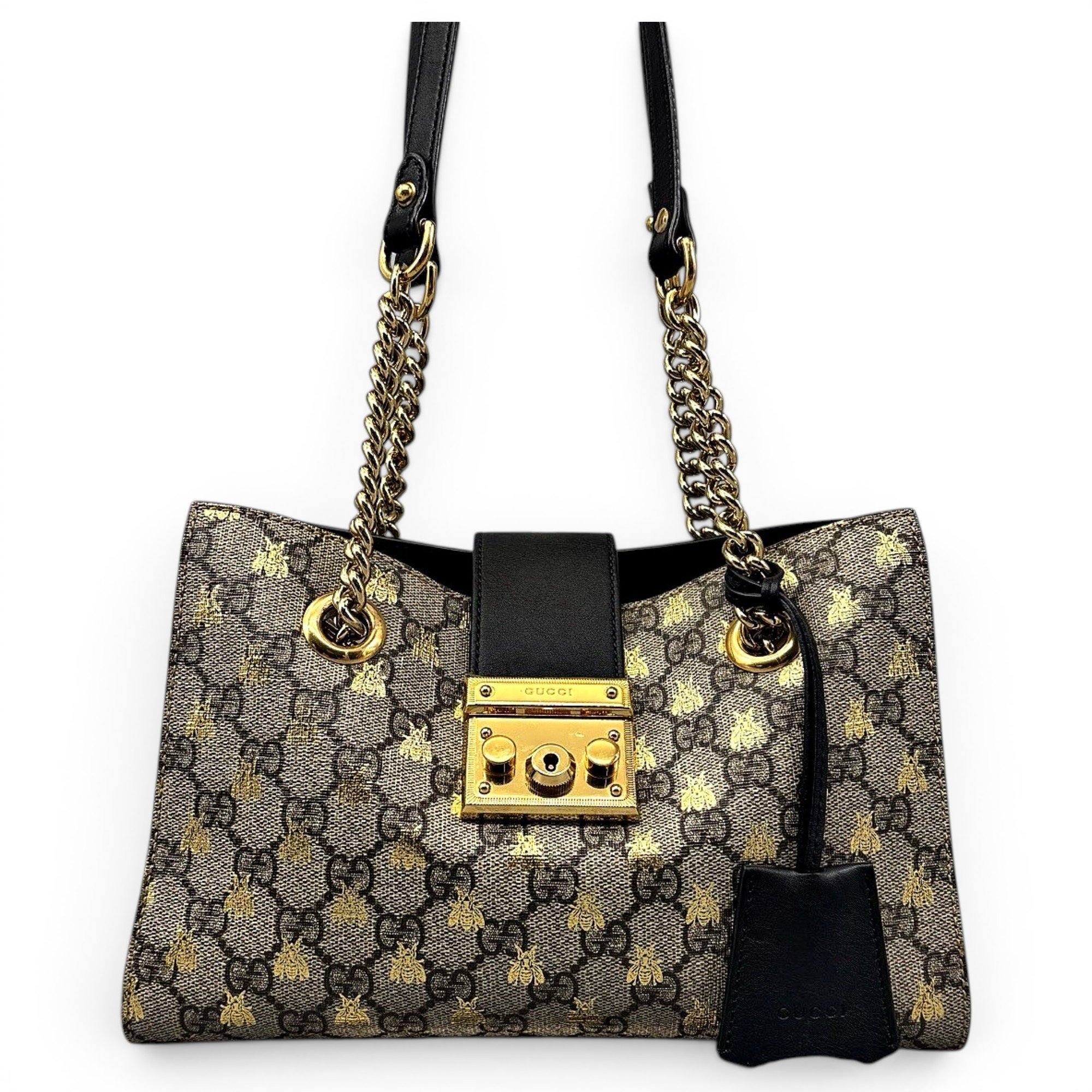 Padlock vinyl handbag