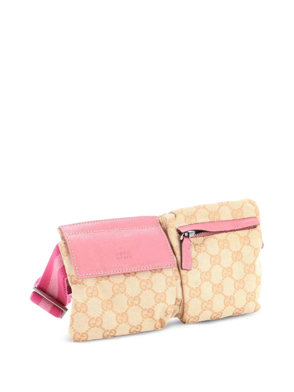 Vintage Double GG Canvas with Leather Small belt bag