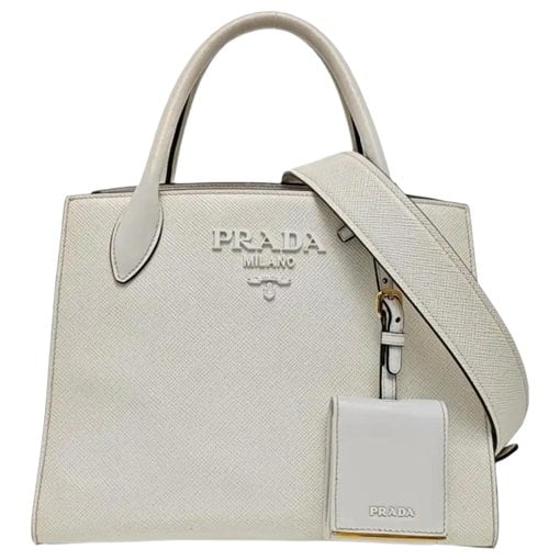 Monochrome leather handbag