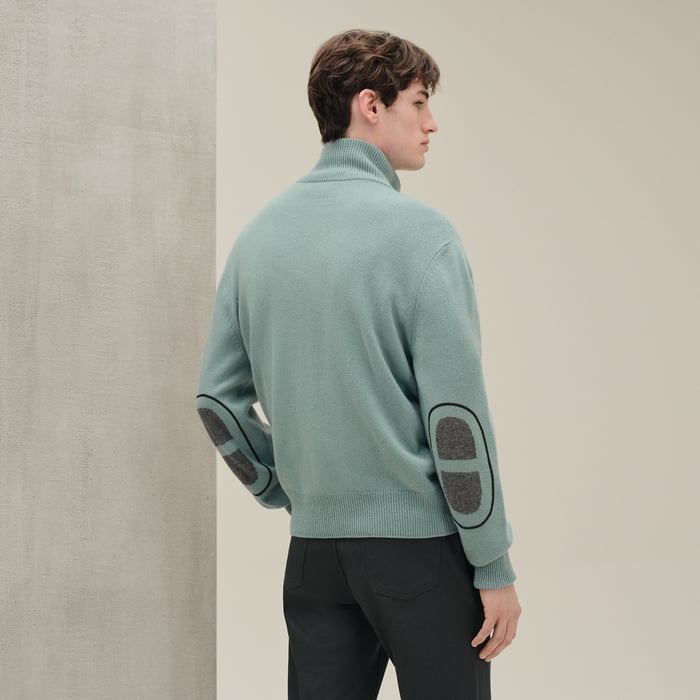 Céladon Cashmere "Maillon Chaine d'Ancre" Full-zip Jacket