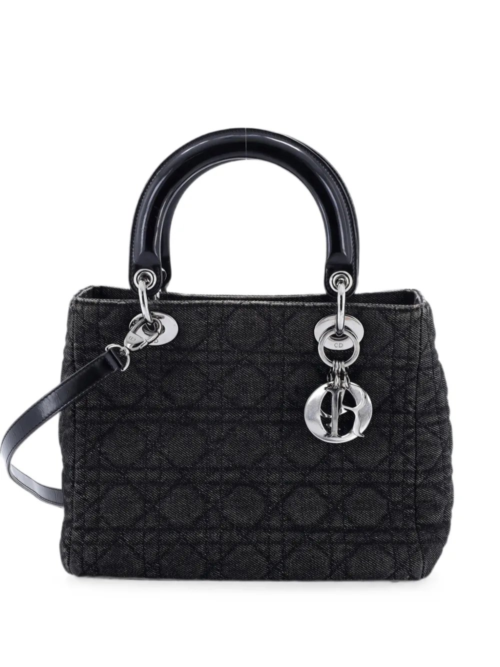 Vintage Lady Dior Bag Cannage Quilt Denim Medium tote bag
