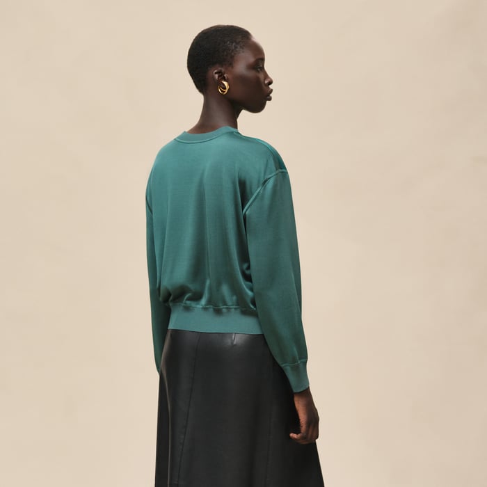 Vert Pin "Ferronnerie Remix" Long-sleeve Twillaine Sweater
