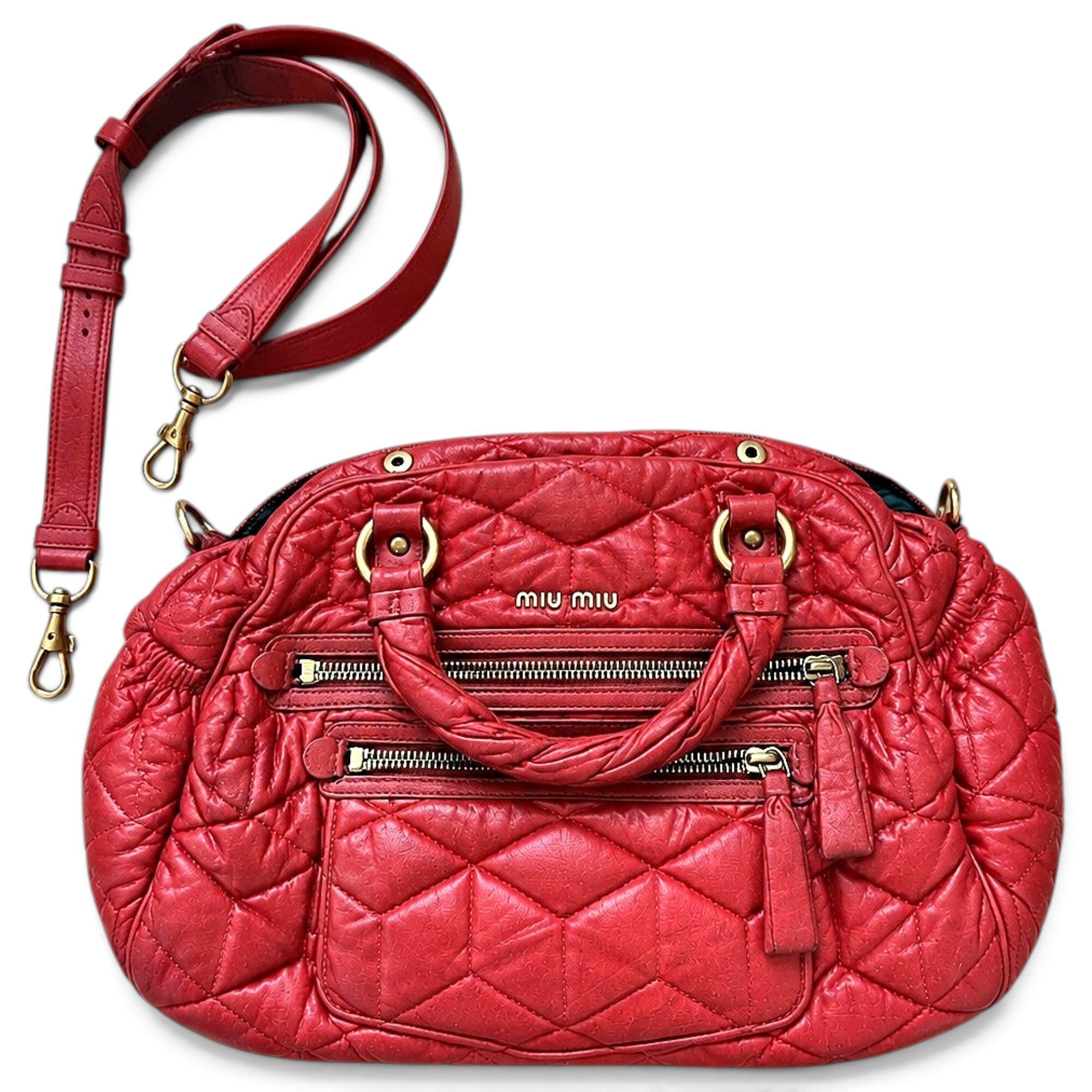 Coffer leather handbag