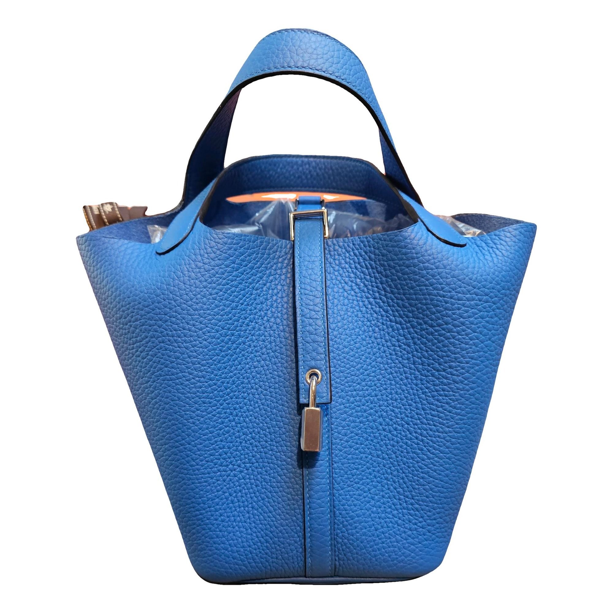 Picotin leather tote