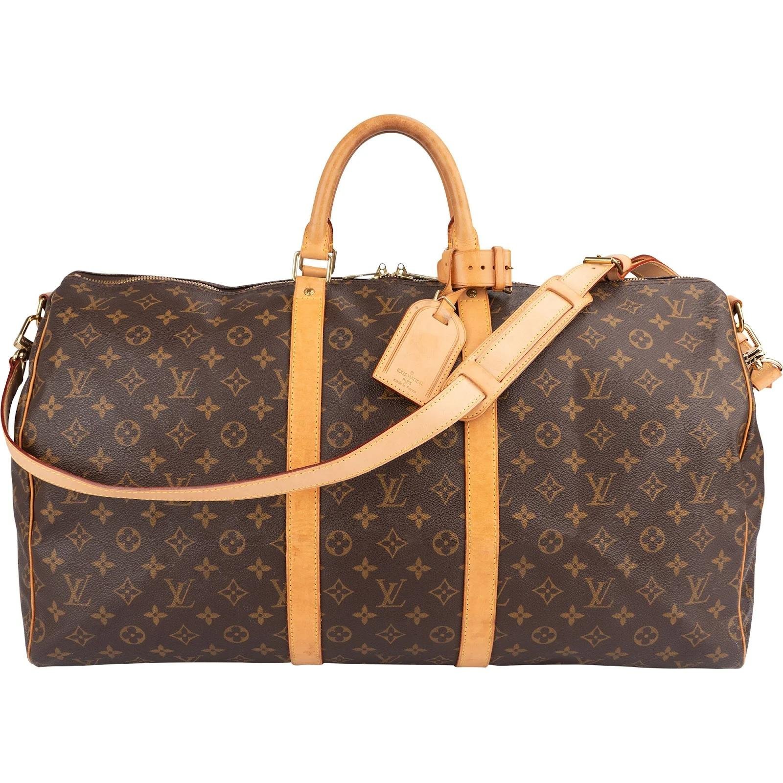 Keepall leather travel bag