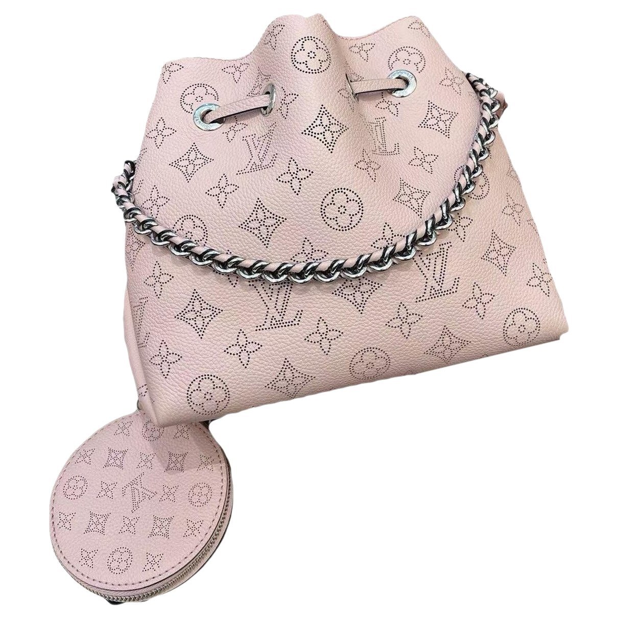 Bucket leather handbag